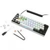SKILLER SGK50 S4, Gaming-Tastatur Weiß/Schwarz, PT-Layout, Kailh Red