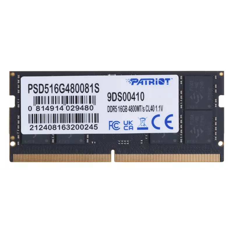 PATRIOT Memory Signature PSD516G480081S - 16 GB - 1 x 16 GB - DDR5 - 4800 MHz - 262-pin SO-DIMM