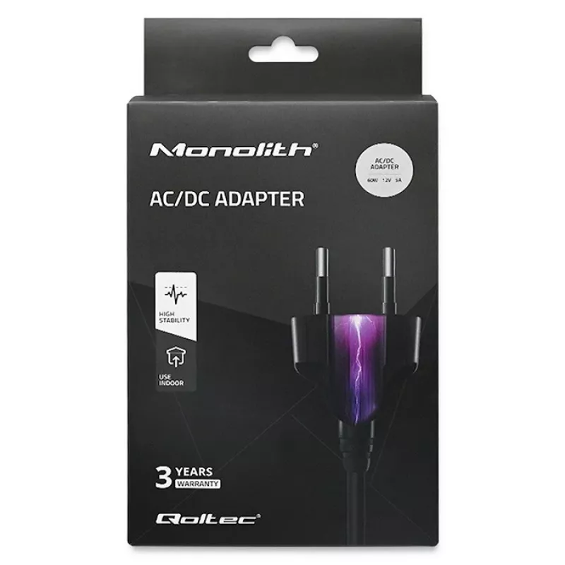 Desktop-Netzteil QOLTEC 60W 12V 5A für tragbare Geräte