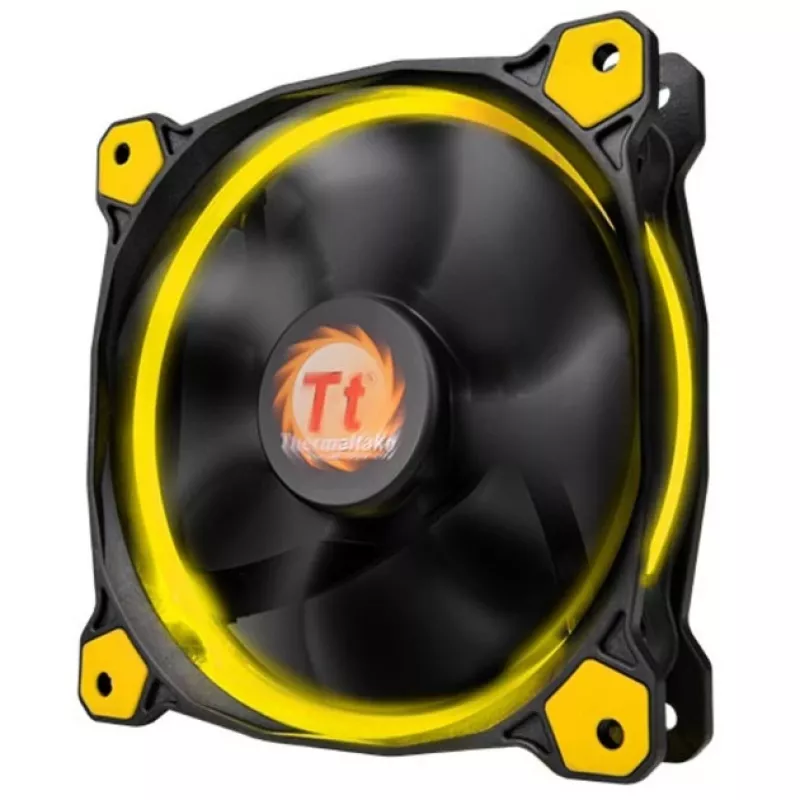 Thermaltake Riing 14 LED 140mm Gehäuselüfter Schwarz/Gelb