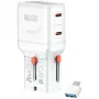 Travel Charger World 65W USB-C + USB-A weiß