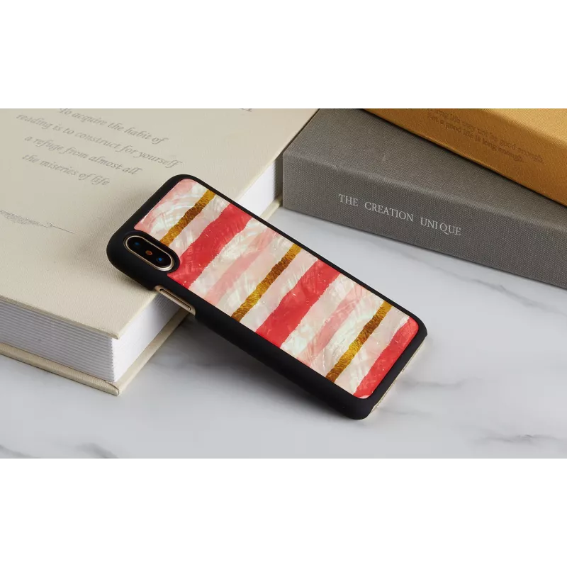 Smartphone-Hülle iKins für iPhone XS / iPhone XS Max Short Cake Schwarz Schutzhülle