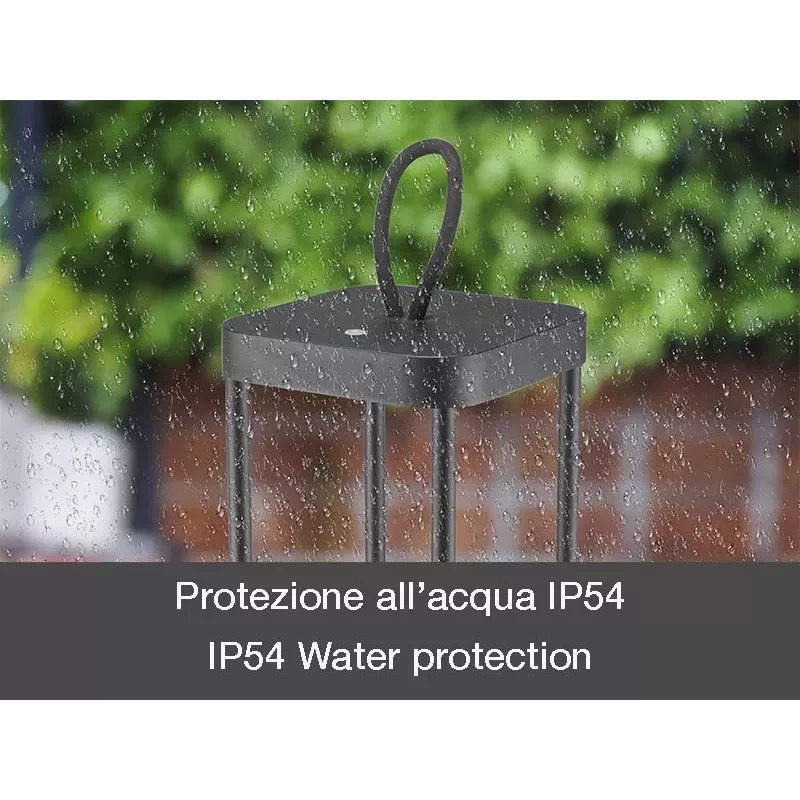 Wiederaufladbare Laterne Beper P207ILI100 — Schwarz, tragbare LED-Beleuchtung