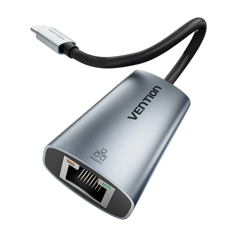 Vention CFP USB Typ-C auf Gigabit Ethernet Adapter 1000 Mbit/s, Grau