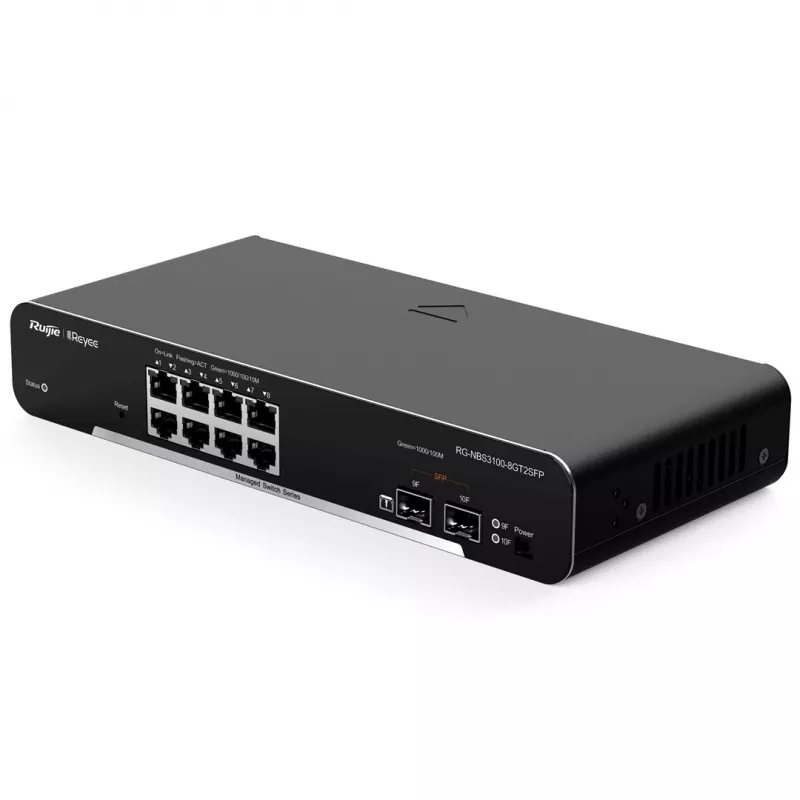 Ruijie Networks RG-NBS3100-8GT2SFP Netzwerk-Switch Managed L2 Gigabit Ethernet (10/100/1000) Schwarz