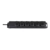 Steckdosenleiste IP44 6-fach schwarz 2m H07RN-F 3G1,5 (1159970)
