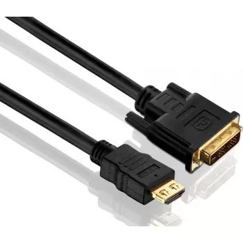 Purelink PureInstall PI3000 - Videokabel - Single Link - HDMI / DVI - 28 AWG - HDMI, 19-polig (M) - DVI-D (M) - 1,5 m - Dreifachisolierung - Schwarz (PI3000-015)