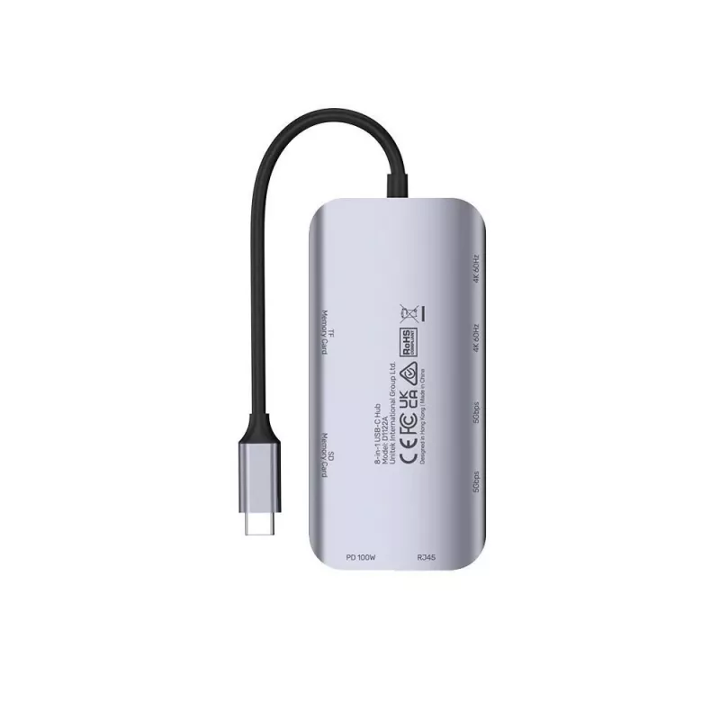 USB-C Hub Unitek D1122A01 mit 2x HDMI 4K und 100W Power Delivery