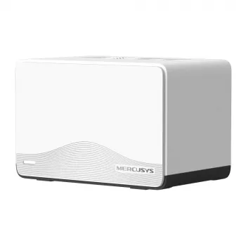 Mesh-System MERCUSYS Halo H27BE (3er-Pack) Dualband 2,4/5 GHz Wi‑Fi 6, 3568 Mbit/s insgesamt, 3x LAN-Ports, interne Antennen, weiß