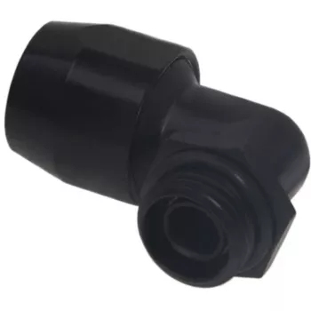 Alphacool HF Anschraubfitting TPV Metall - 90° drehbar 12,7/7,6 mm - Schwarz (17455)