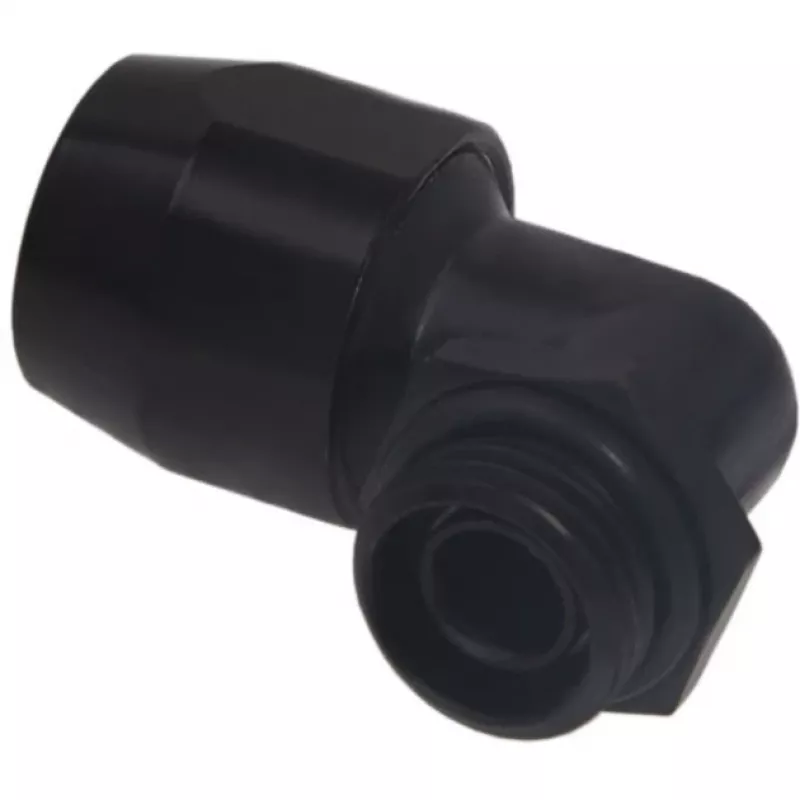 Alphacool HF Anschraubfitting TPV Metall - 90° drehbar 12,7/7,6 mm - Schwarz (17455)