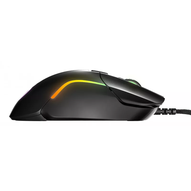Gaming-Maus STEELSERIES Rival 5 — rechtshändig, TrueMove Air Sensor, 18.000 DPI, 9 programmierbare Tasten, USB Typ A, IP54