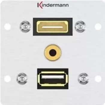Anschlussdose HDMI + USB A + 3,5 mm Kindermann 7444000547