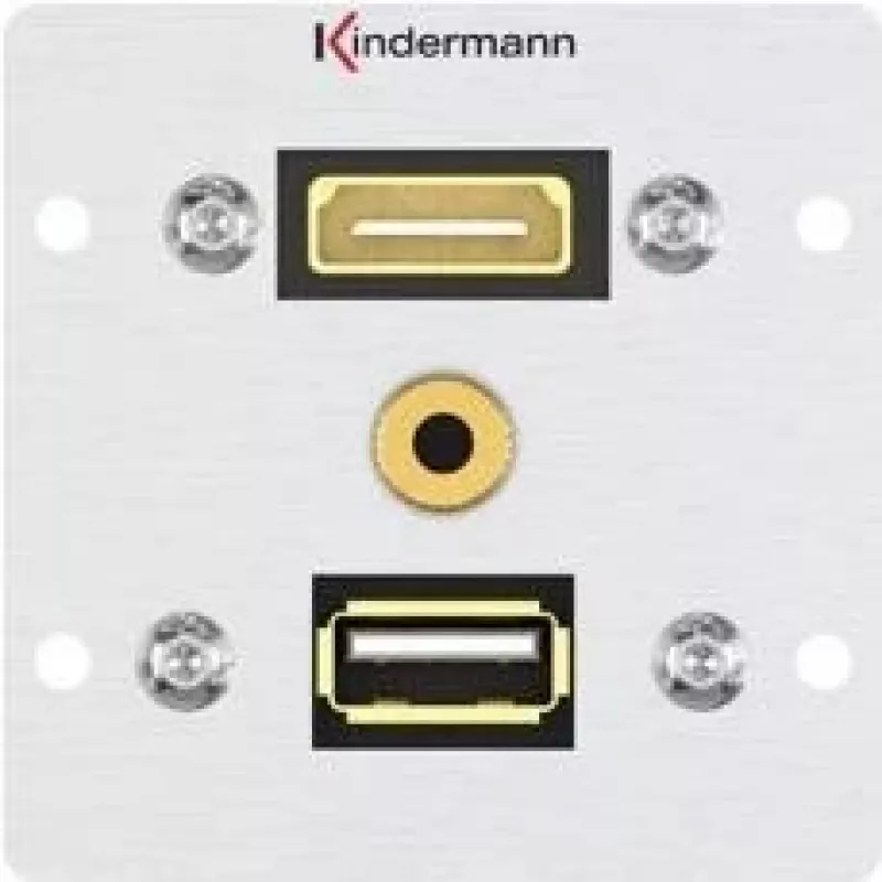 Anschlussdose HDMI + USB A + 3,5 mm Kindermann 7444000547