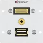 Anschlussdose HDMI + USB A + 3,5 mm Kindermann 7444000547