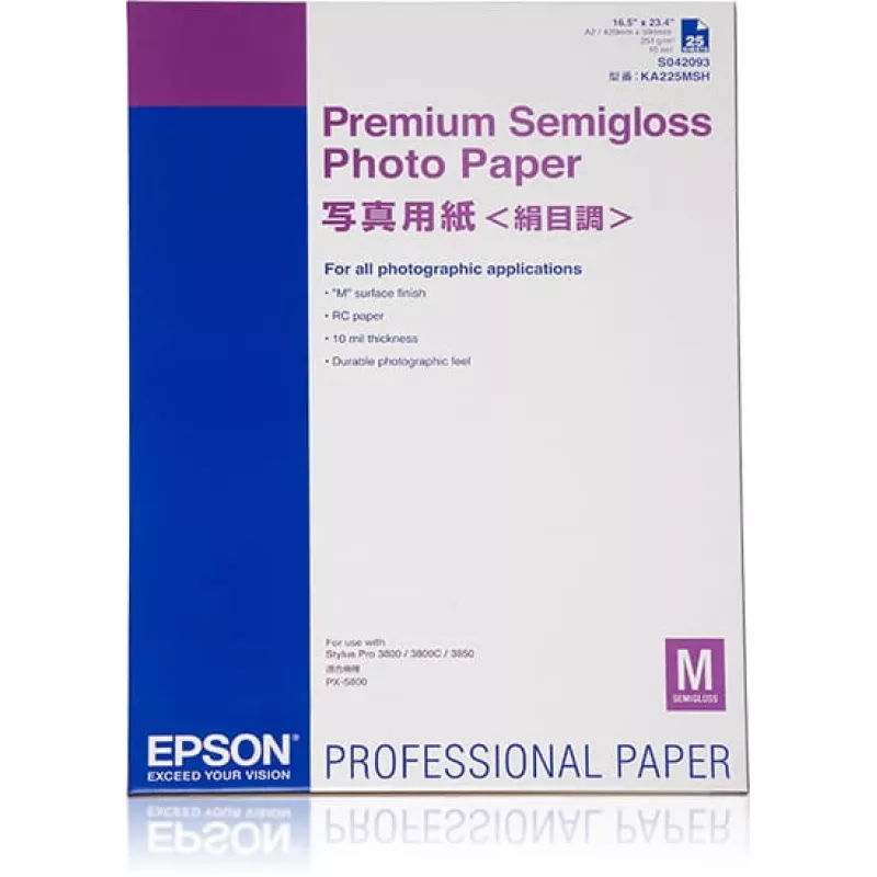 Epson Premium Semigloss Photo Paper, DIN A2, 250g/m², 25 Blatt