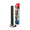ACAR S8 Schwarz 8 AC-Steckdosen 230 V 5 m