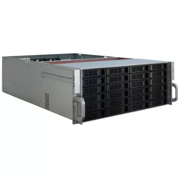 Server-Gehäuse Inter-Tech 4U-4424 Rack Schwarz, Silber