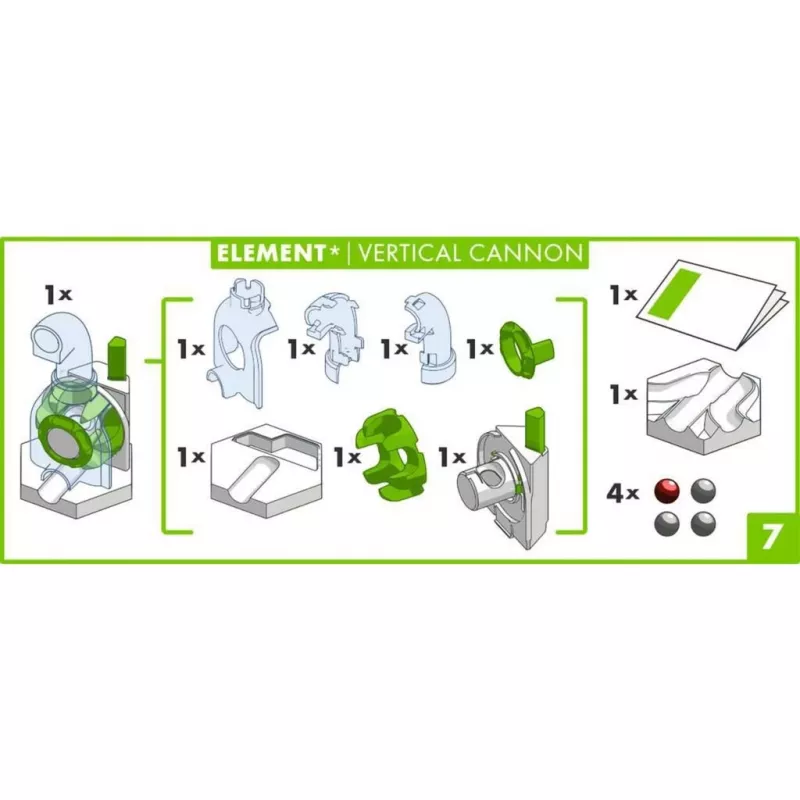 Ravensburger GraviTrax Element Vertikale Kanone – Streckenerweiterung (27465) für Kugelbahnsysteme