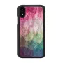 Smartphone-Hülle iKins für iPhone XR — Wasserblumen-Design, schwarz