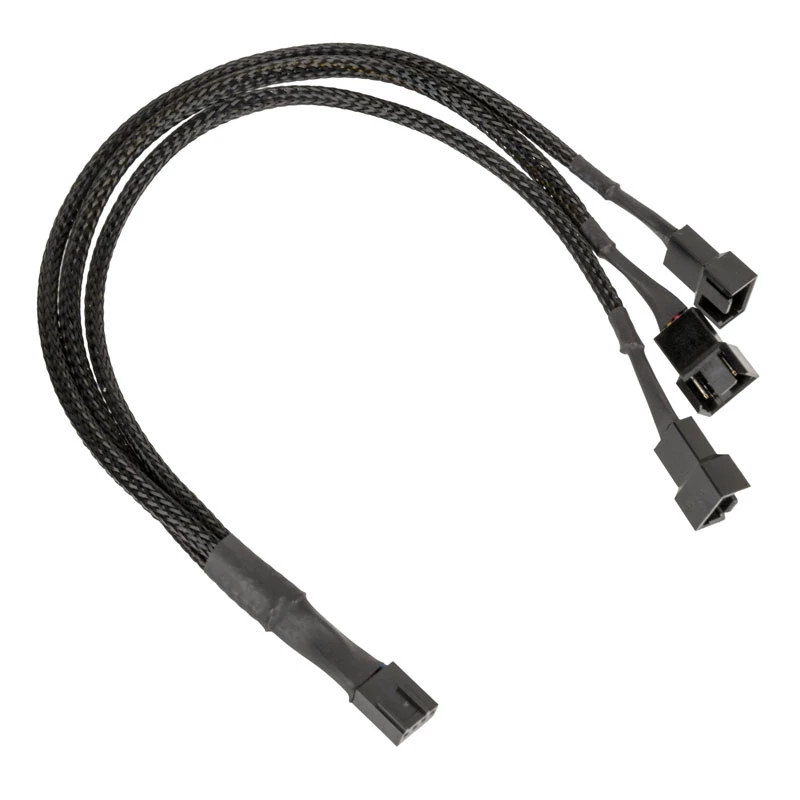 PWM-Lüfter-Splitterkabel Kolink PGW-AC-KOL-112 — 1-auf-3, 35 cm umflochten, schwarz