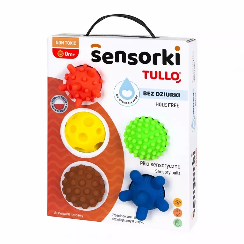Sensorische Bälle ohne Löcher TULLO 5 Stück