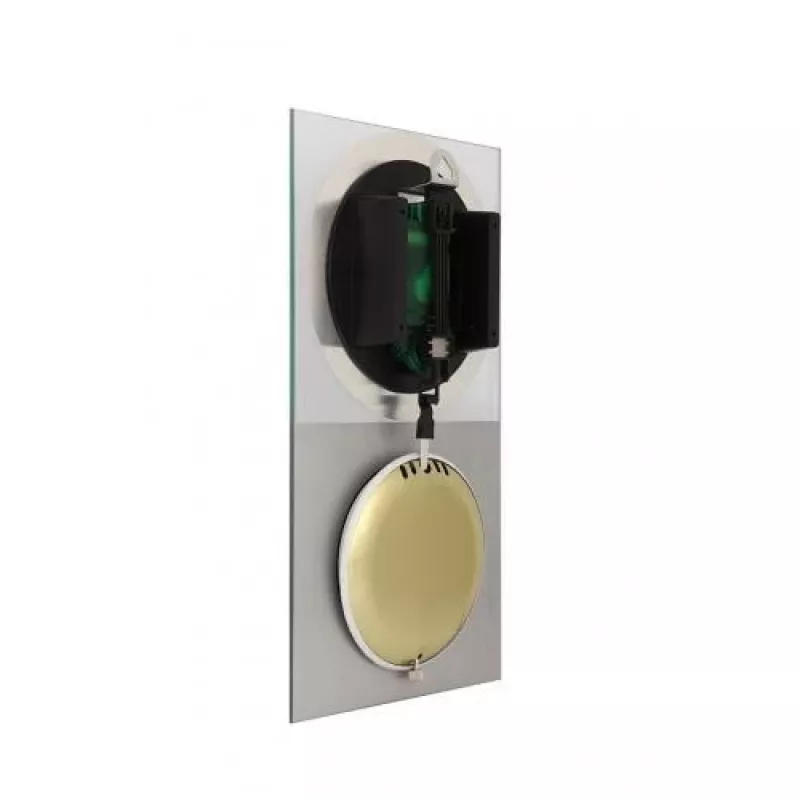 NeXtime klok 3028 OP Uhr, 16x30,2 cm, Wand, Glas, Silber