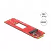Konverter EDSFF E1.S zu M.2 Key M Slot NVMe DeLOCK 63797