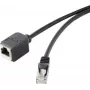 Ethernet-Verlängerungskabel Renkforce 1464707 RJ45 Cat 5e 1 m Schwarz