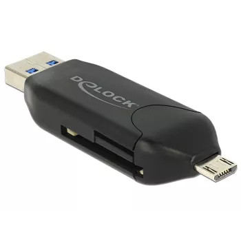 Kartenleser DeLOCK 91734 USB/Micro-USB Schwarz