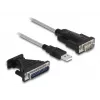 DeLOCK Adapter USB 2.0 Typ-A auf Seriell RS-232 D-Sub 9 + D-Sub 25