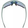 Multisportbrille UVEX sportstyle 235 — Unisex, halbrandlose Fassung, grün/rot