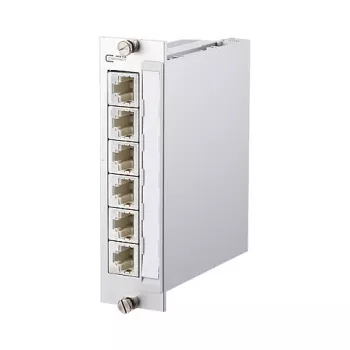 METZ CONNECT BTR E-DAT C6A 6x8 Aufputz-Verteilfeld – modularer Eingang – eloxiertes Aluminium – 6 Ports (130857C-E)
