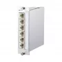 METZ CONNECT BTR E-DAT C6A 6x8 Aufputz-Verteilfeld – modularer Eingang – eloxiertes Aluminium – 6 Ports (130857C-E)