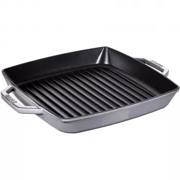Grillpfanne Staub 40511-684-0 quadratisch 28 cm, induktionsgeeignet, Graphitgrau