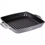 Grillpfanne Staub 40511-684-0 quadratisch 28 cm, induktionsgeeignet, Graphitgrau