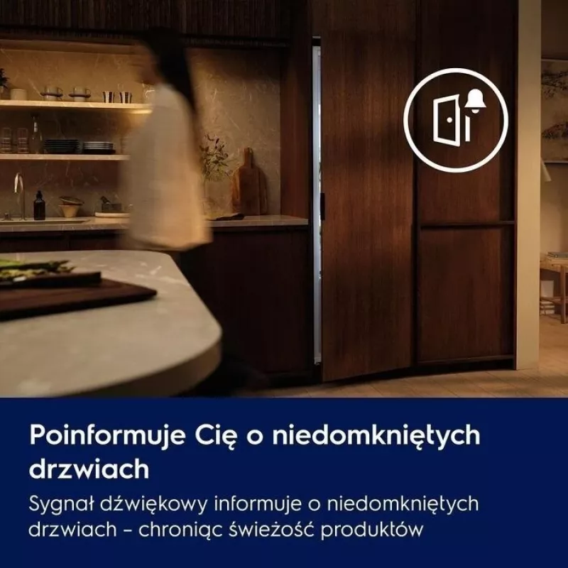 Einbau-Kühl-Gefrierkombination Electrolux ENS3SE18S – Edelstahl, Gefrierfach oben, wechselbarer Türanschlag, Energieeffizienzklasse E
