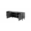 RTV-Schrank ABETO 150x42x52 Graphit/glänzend