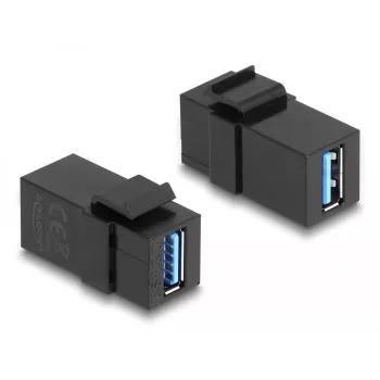 DeLOCK Keystone-Modul USB 3.0 A Buchse zu A Buchse schwarz 1:1