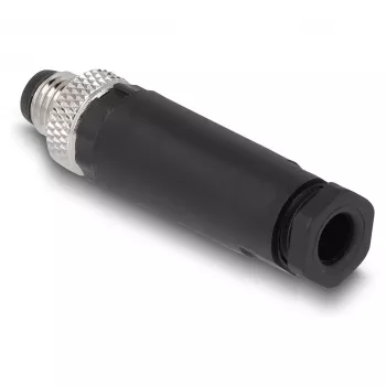 DeLOCK M8 Steckverbinder A-codiert 3-polig Stift Schraubanschluss schwarz
