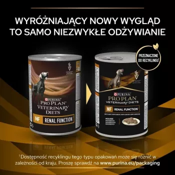Nassfutter für Hunde PURINA Pro Plan Veterinary Diets NF Renal Function therapeutisch, Schwein, 400 g Dose