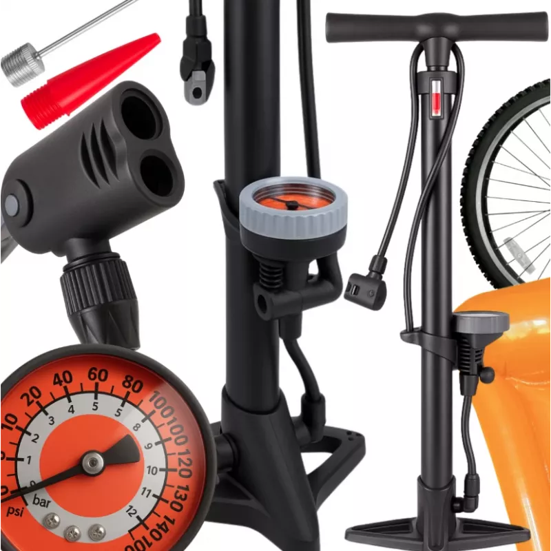 Fahrrad- und Auto-Standpumpe Extralink mit Manometer — Modell EX.29638