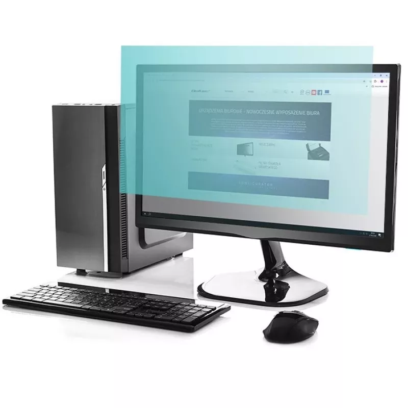 Qoltec 51049 Blaulichtfilter 27 | 16:9 | Augenschutz | Entspiegelt
