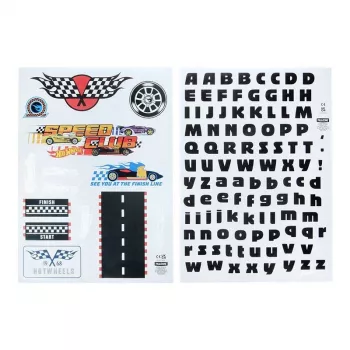 Wandaufkleber Paladone Hot Wheels Personalisation PP13745HW — dekorative selbstklebende Aufkleber für Kinderzimmer