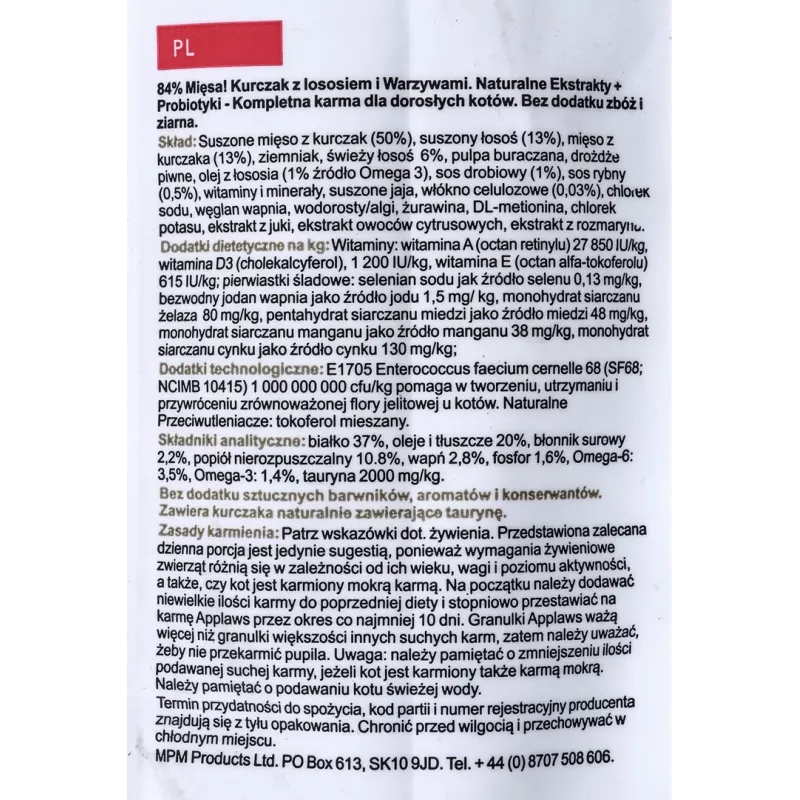 Applaws Trockenfutter für Katzen, Huhn mit Lachs, 7,5 kg