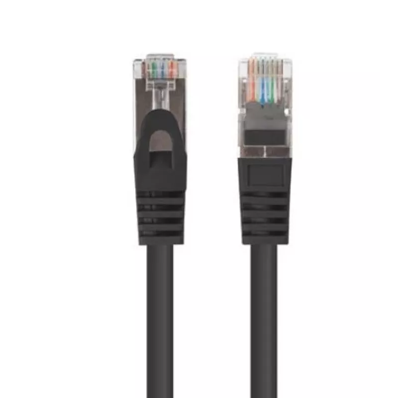 Lanberg Patchkabel Cat.6 F/UTP 0,5 m Schwarz Fluke-getestet 10er-Pack (F/UTP, CAT6, 0,50m), Netzwerkkabel
