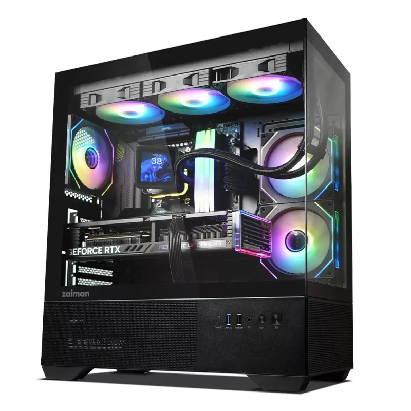 PC-Gehäuse CHRONIX V2 Mid Tower ARGB Lüfter x3 schwarz