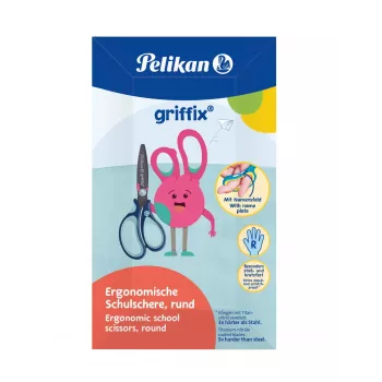 Schere Pelikan Modell 819145 universeller gerader Schnitt für Kinder, 140 mm, blau
