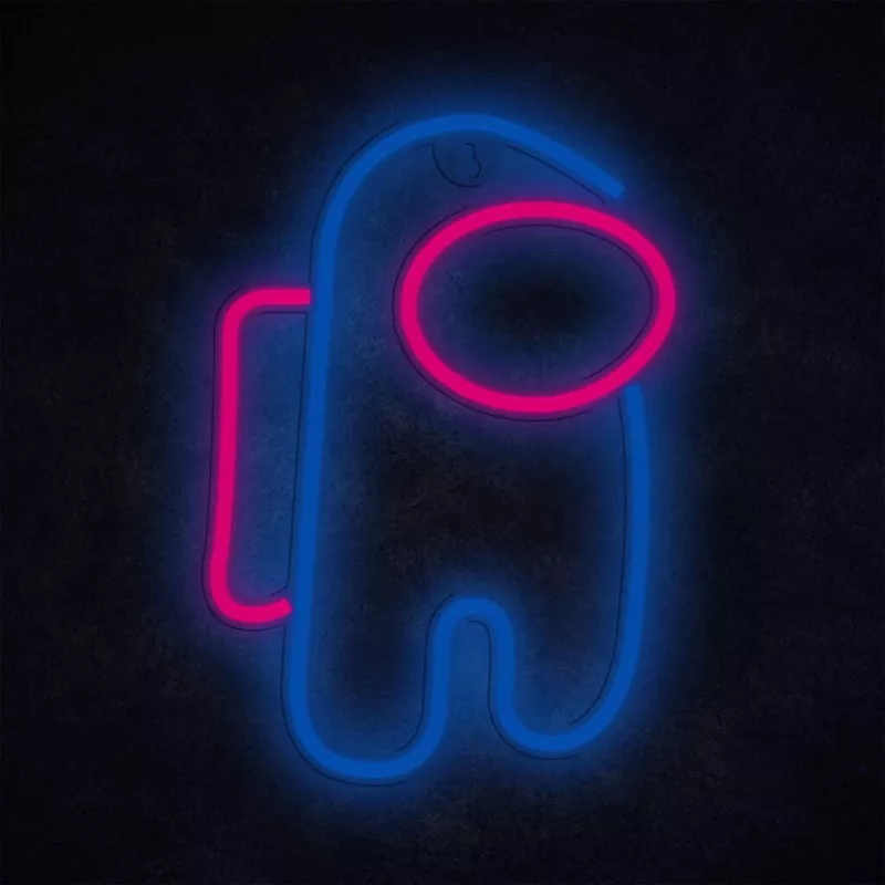 Dekorative Neon-LED-Leuchte MANTA SNL27BLT Style Neon Lights ASTRONAUT, steckerfertige Tisch-Wand-LED-Akzentleuchte