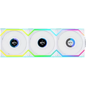 Lian Li UNI FAN SL Wireless LCD ARGB 120 mm Weiß 3er-Pack